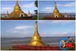 Lũ lớn “nuốt chửng” chùa vàng ở Myanmar